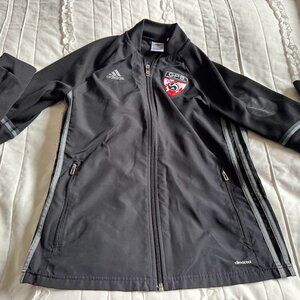 Bayern Munich Black Adidas Zip Up Jacket Youth Size Small Soccer Football